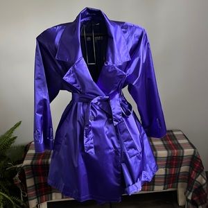 Chrome purple trench coat